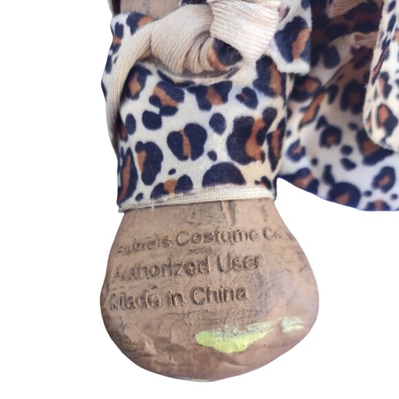 Caveman Costume Men Size Medium 36-42 (Tunic, Wig, Club, Shoe Covers) Halloween - Picture 10 of 14